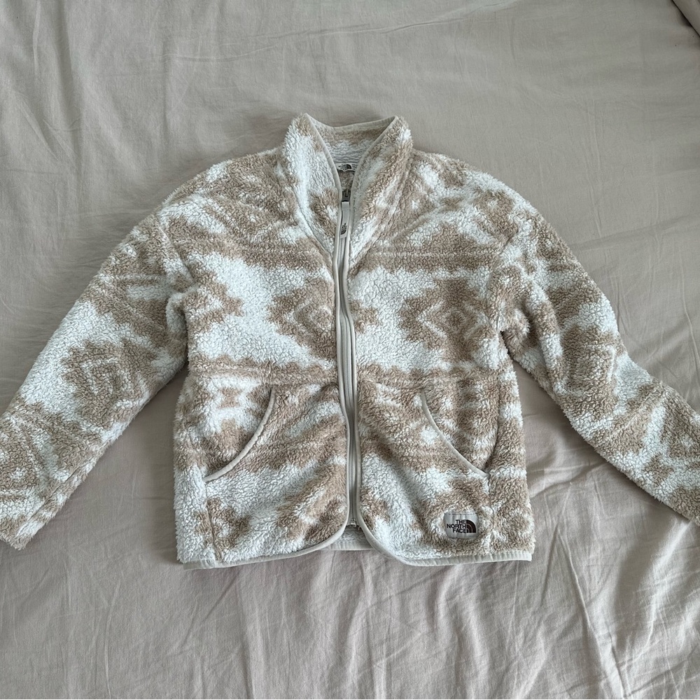 North face kids full zip fleece size large/girls 14